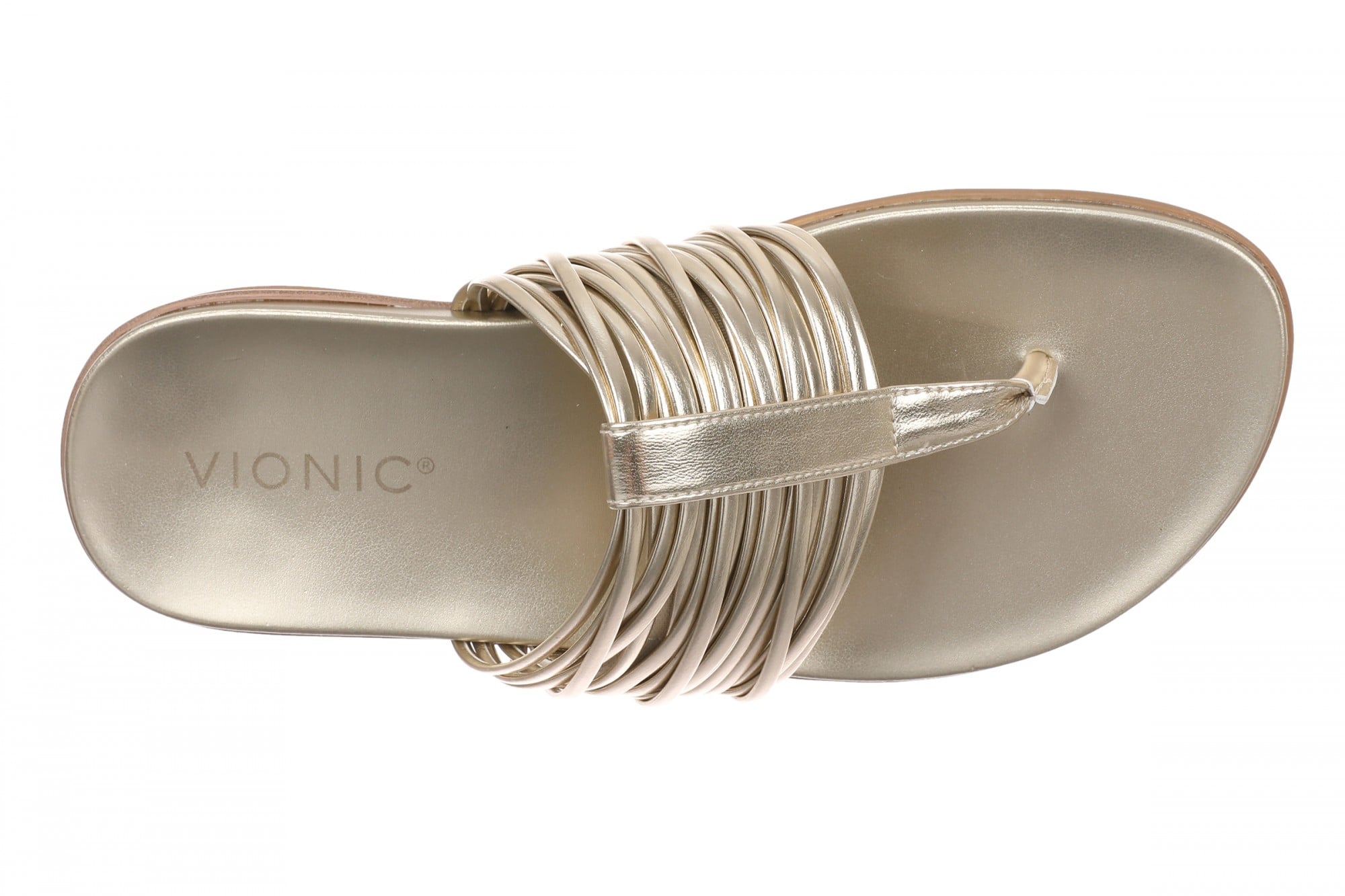 Vionic Amara Women's Cushioned Thong Sandal - Gold - Top