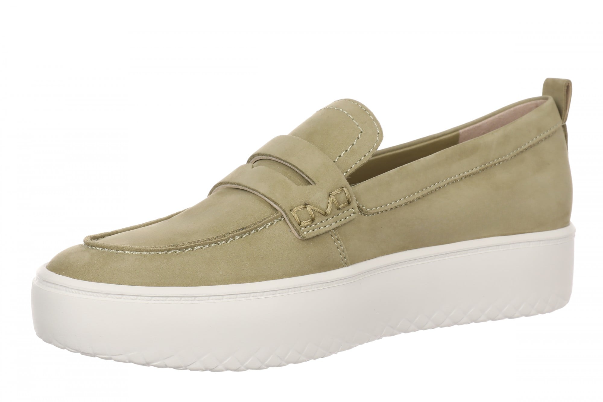 Vionic Emmie Women's Cushioned Heeled Loafer - Olivewood - Left angle