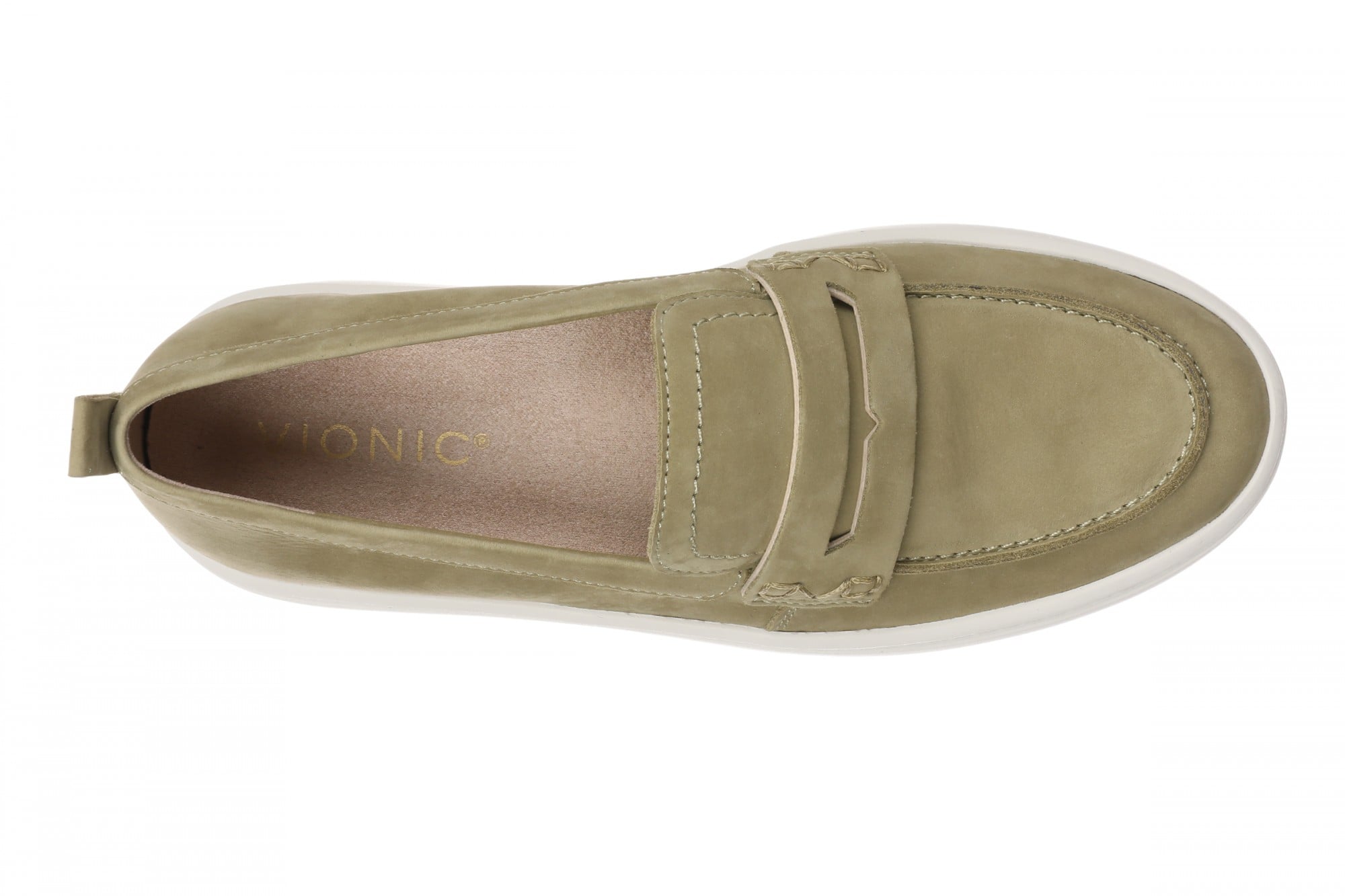 Vionic Emmie Women's Cushioned Heeled Loafer - Olivewood - Top