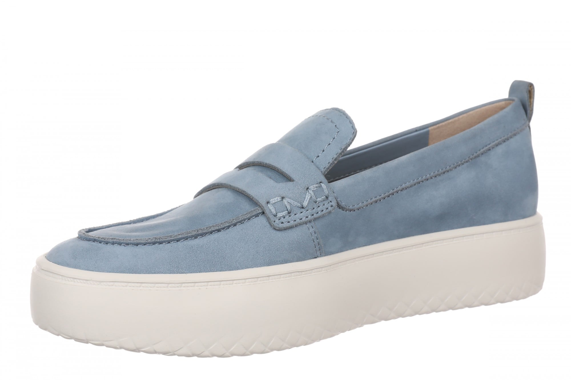 Vionic Emmie Women's Cushioned Heeled Loafer - Windward Blue - Left angle