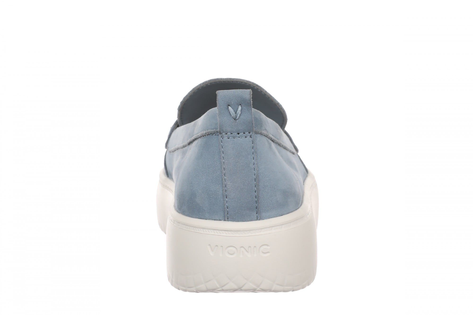 Vionic Emmie Women's Cushioned Heeled Loafer - Windward Blue - Back
