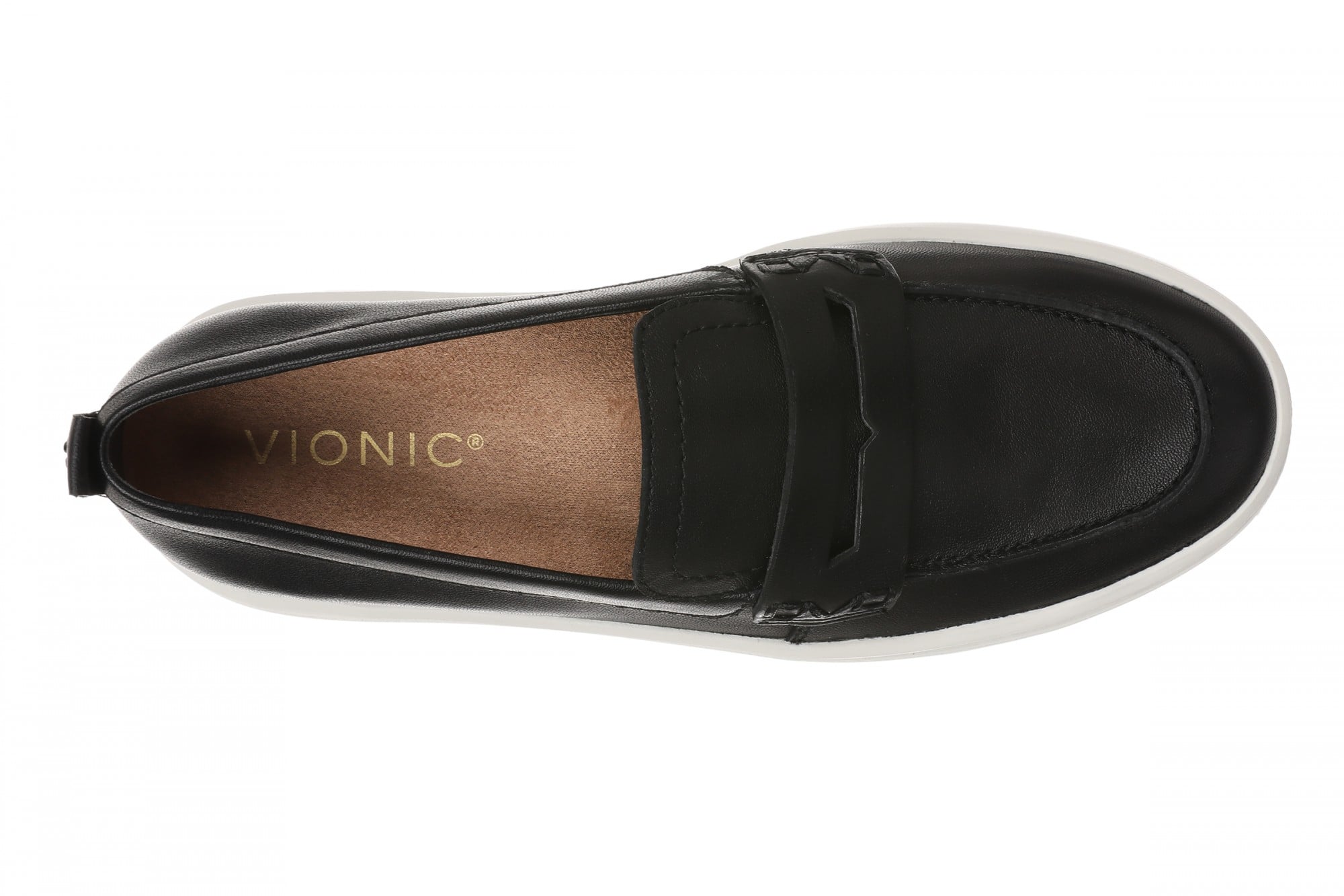 Vionic Emmie Women's Cushioned Heeled Loafer - Black - Top