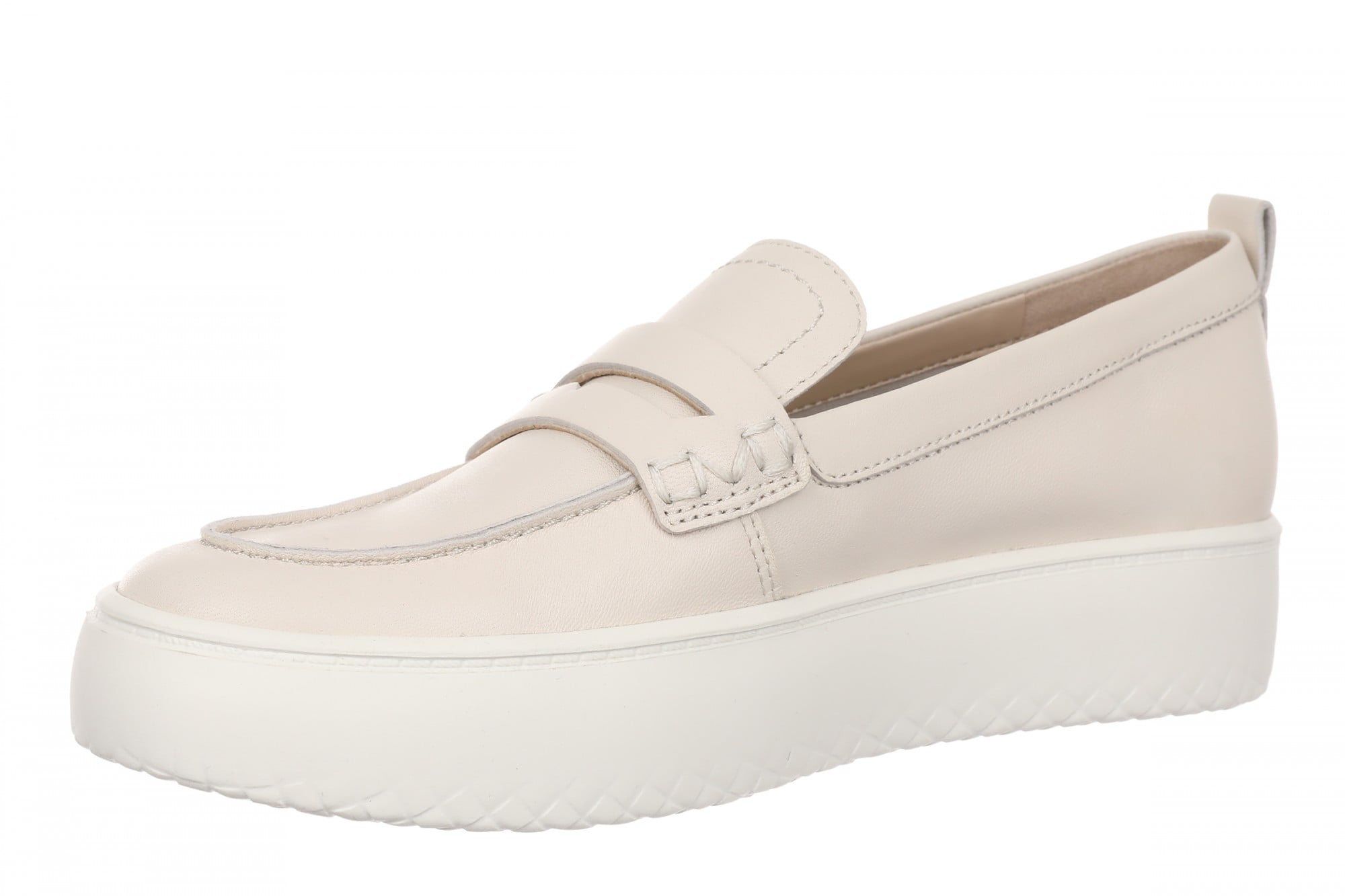 Vionic Emmie Women's Cushioned Heeled Loafer - Cream - Left angle