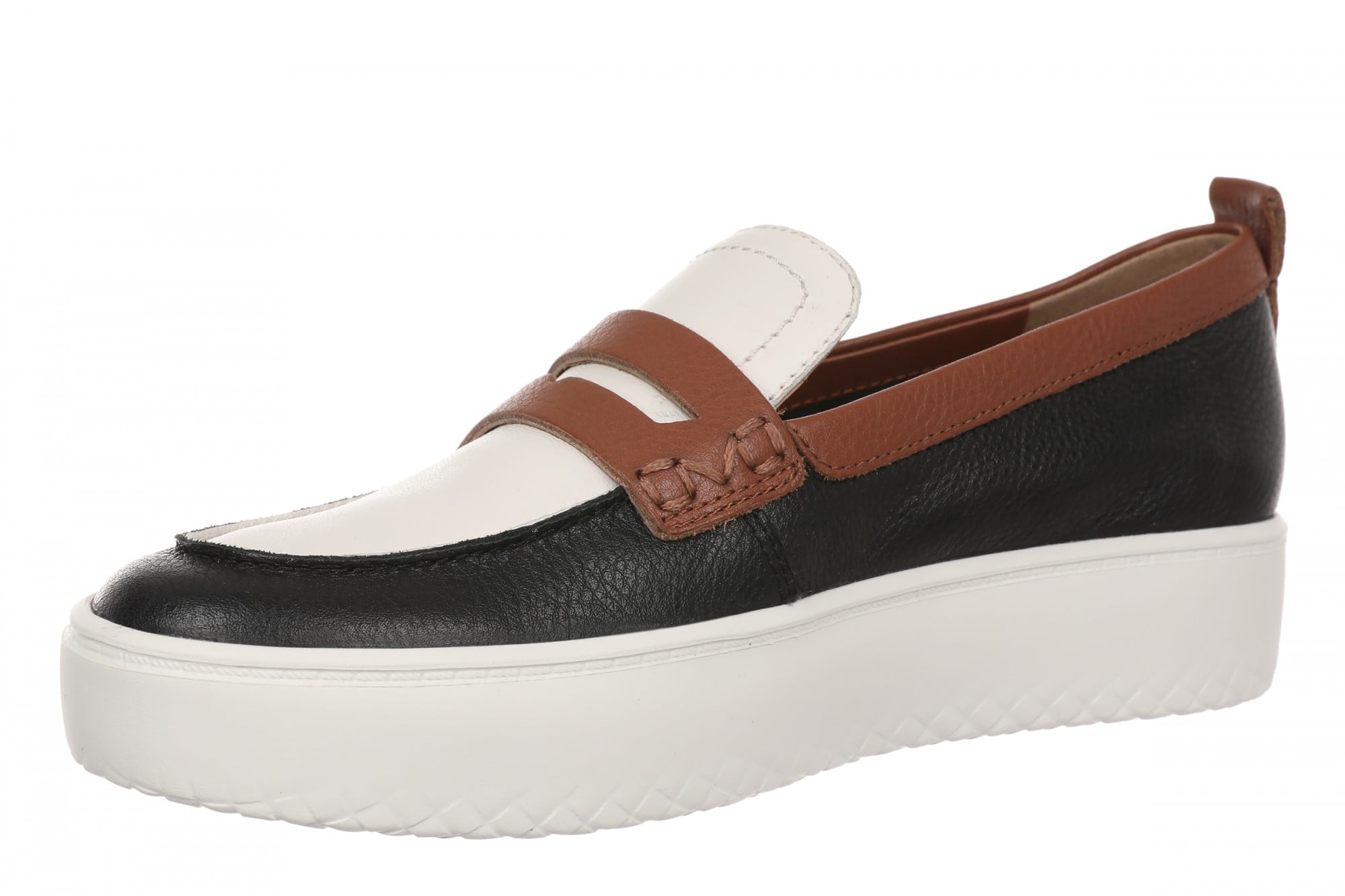 Vionic Emmie Women's Cushioned Heeled Loafer - Black Multi - Left angle