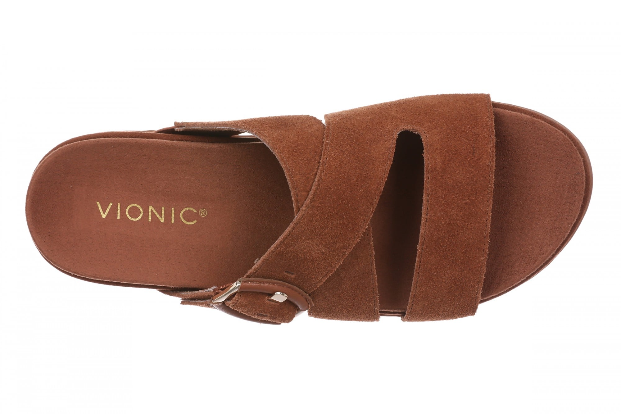 Vionic Camila Women's Cushioned Slide Sandal - Equestrian Tan - Top