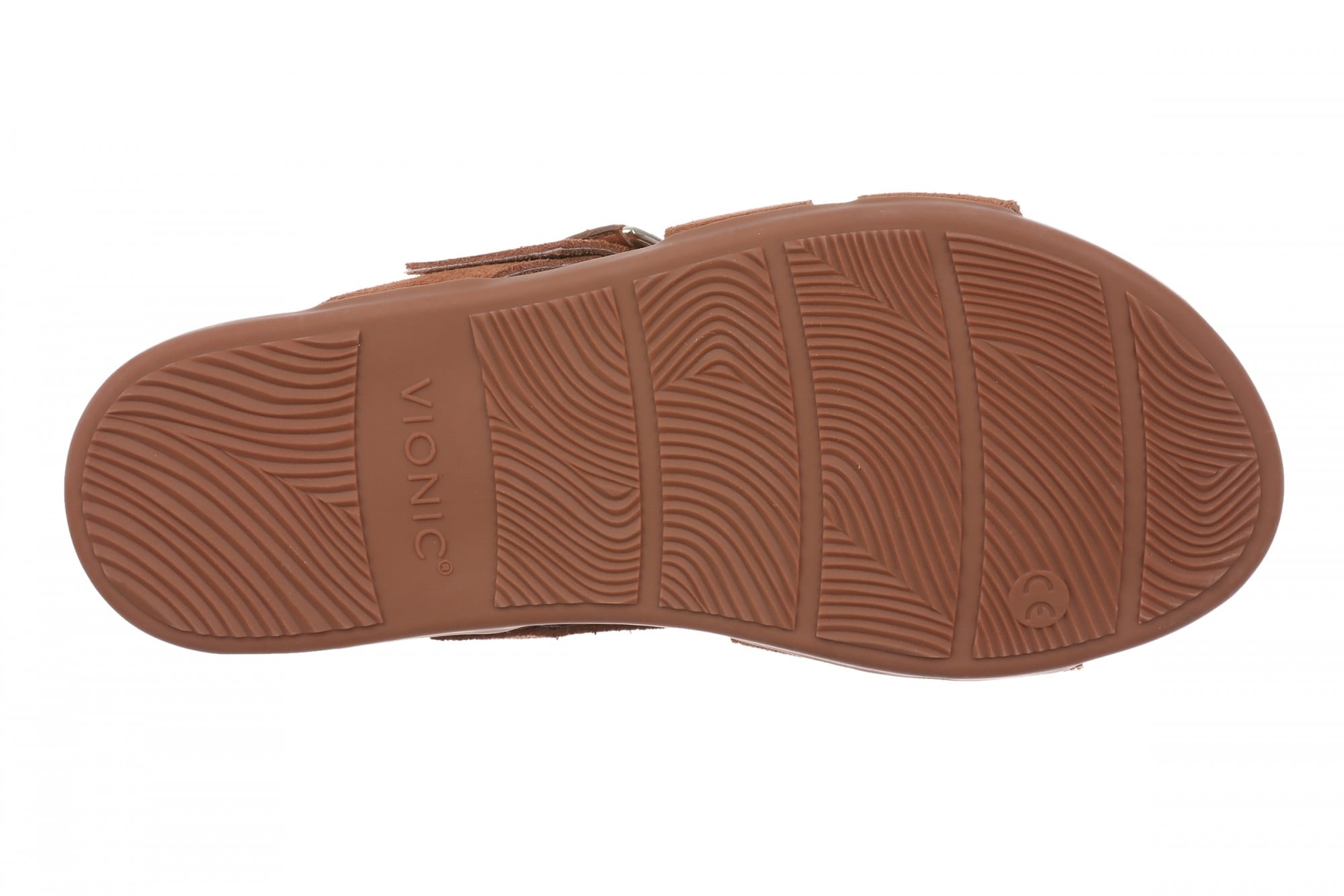 Vionic Camila Women's Cushioned Slide Sandal - Equestrian Tan - Bottom