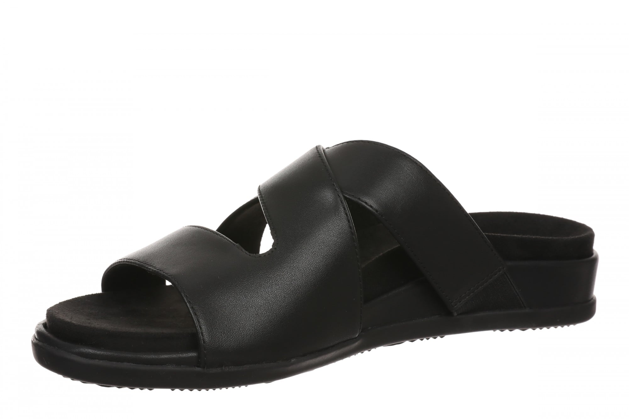 Vionic Camila Women's Cushioned Slide Sandal - Black - Left angle