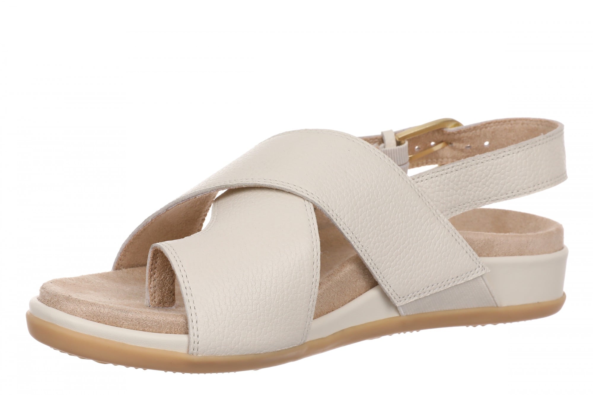 Vionic Cillian Women's Cushioned T-Strap Sandal - Cream - Left angle