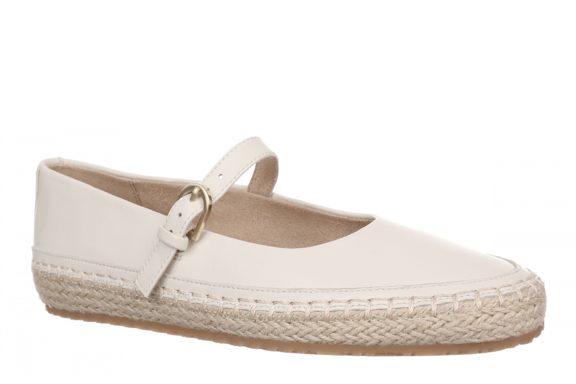 Vionic Connie Women's Cushioned Mary Jane Flat - Cream - Angle main