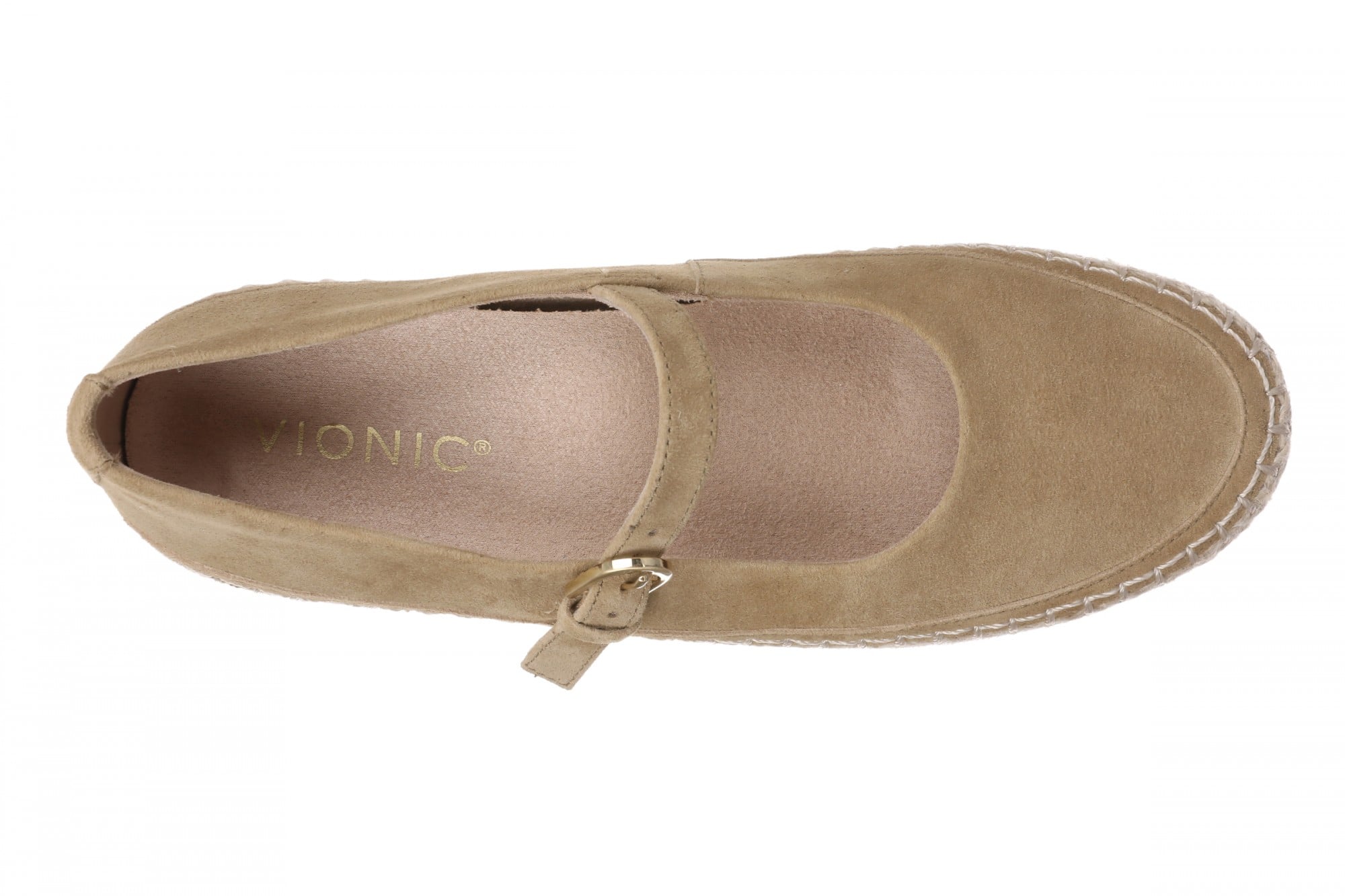 Vionic Connie Women's Cushioned Mary Jane Flat - Caramel - Top