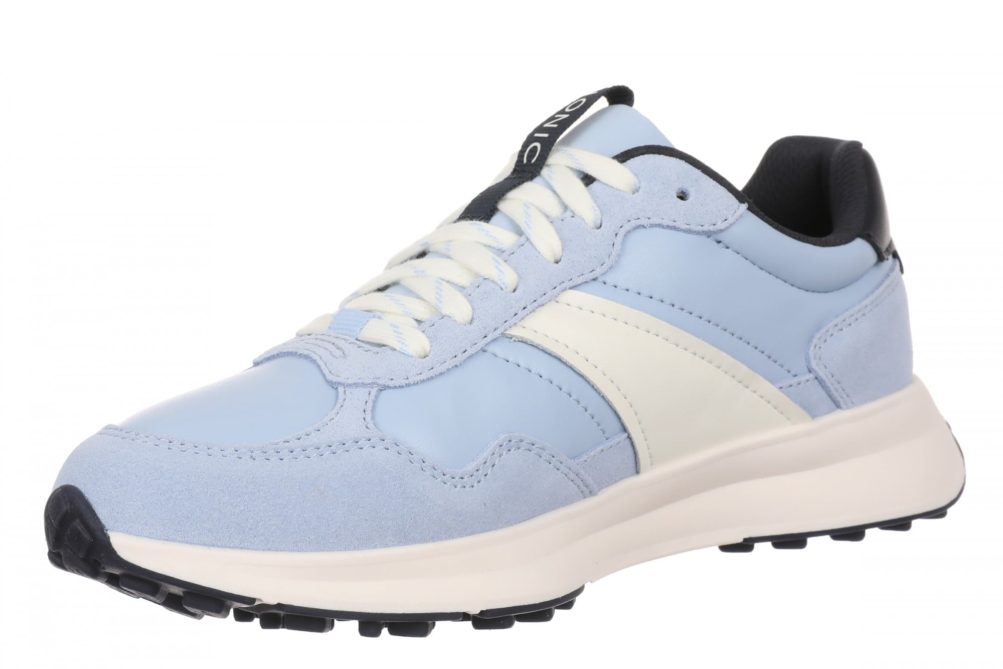 Vionic Sienna Women's Lace-Up Arch Support Sneaker - Chambray Blue - Left angle