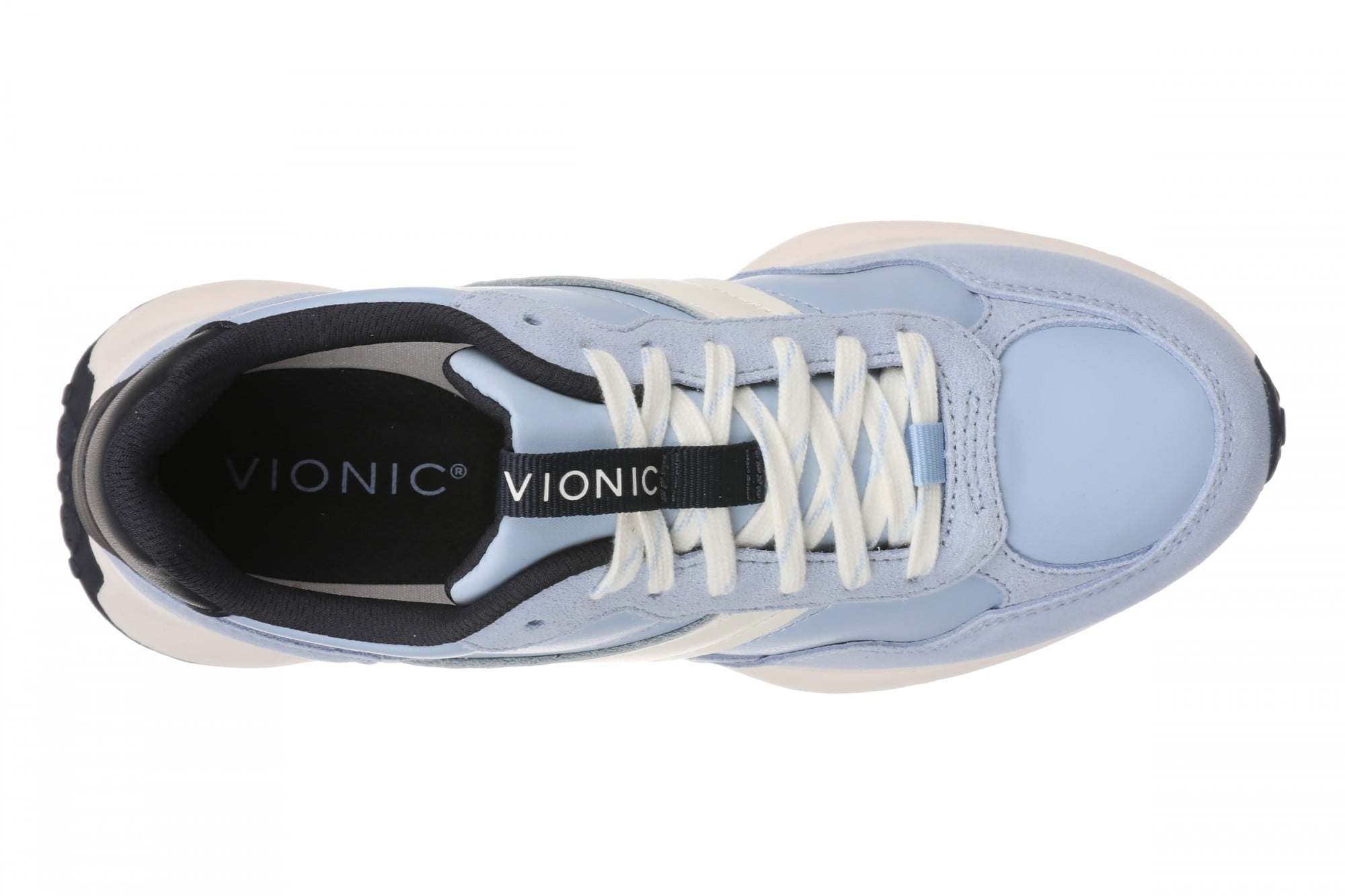 Vionic Sienna Women's Lace-Up Arch Support Sneaker - Chambray Blue - Top