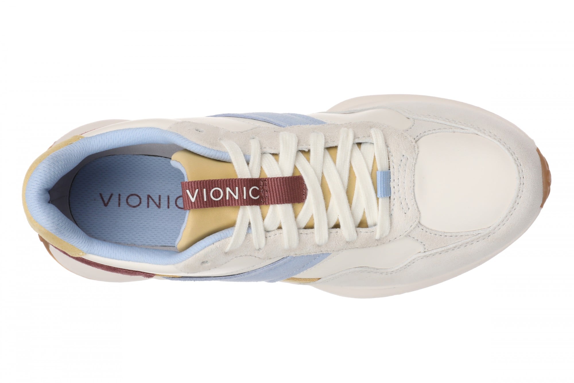 Vionic Sienna Women's Lace-Up Arch Support Sneaker - Ivory Multi - Top