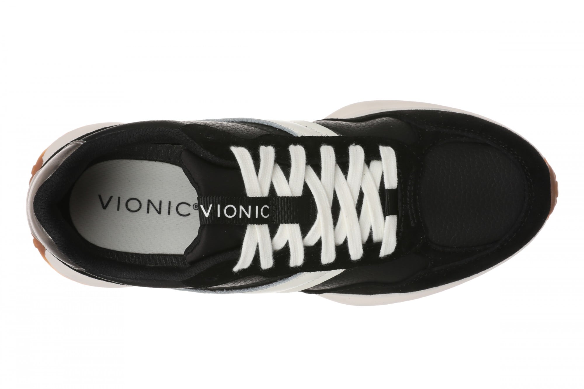 Vionic Sienna Women's Lace-Up Arch Support Sneaker - Black - Top