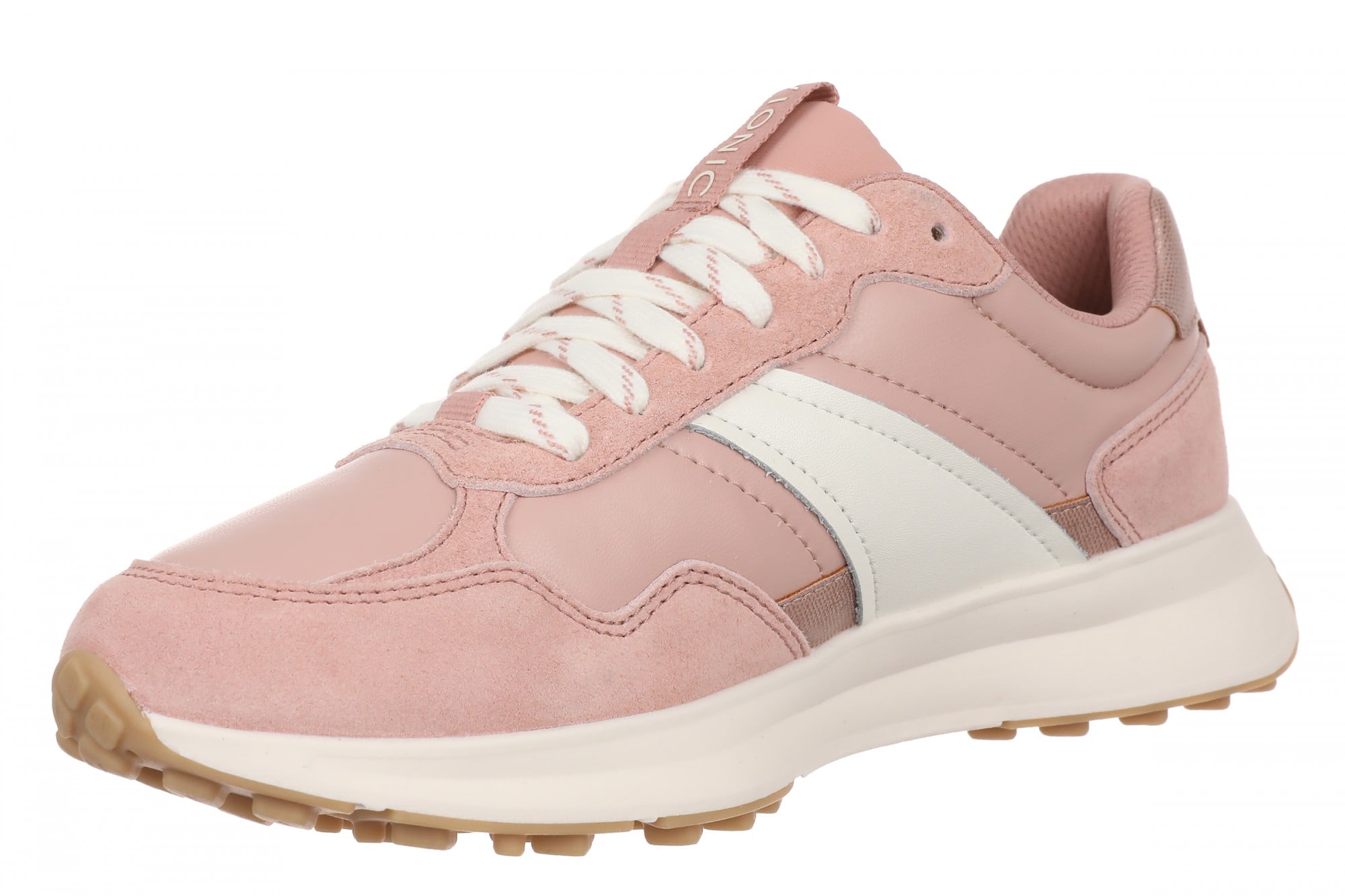 Vionic Sienna Women's Lace-Up Arch Support Sneaker - Misty Rose - Left angle