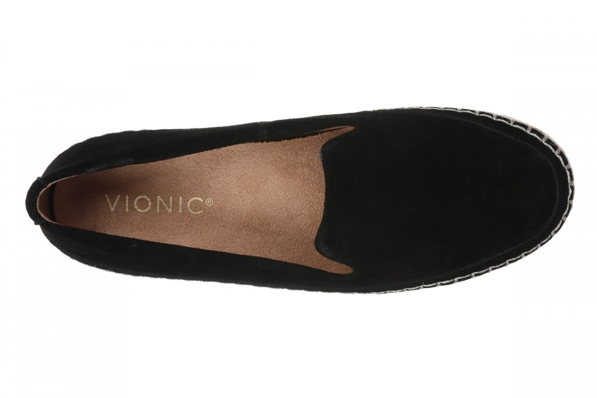 Vionic Cordelia Women's Suede Slip-On Loafer - Black - Top