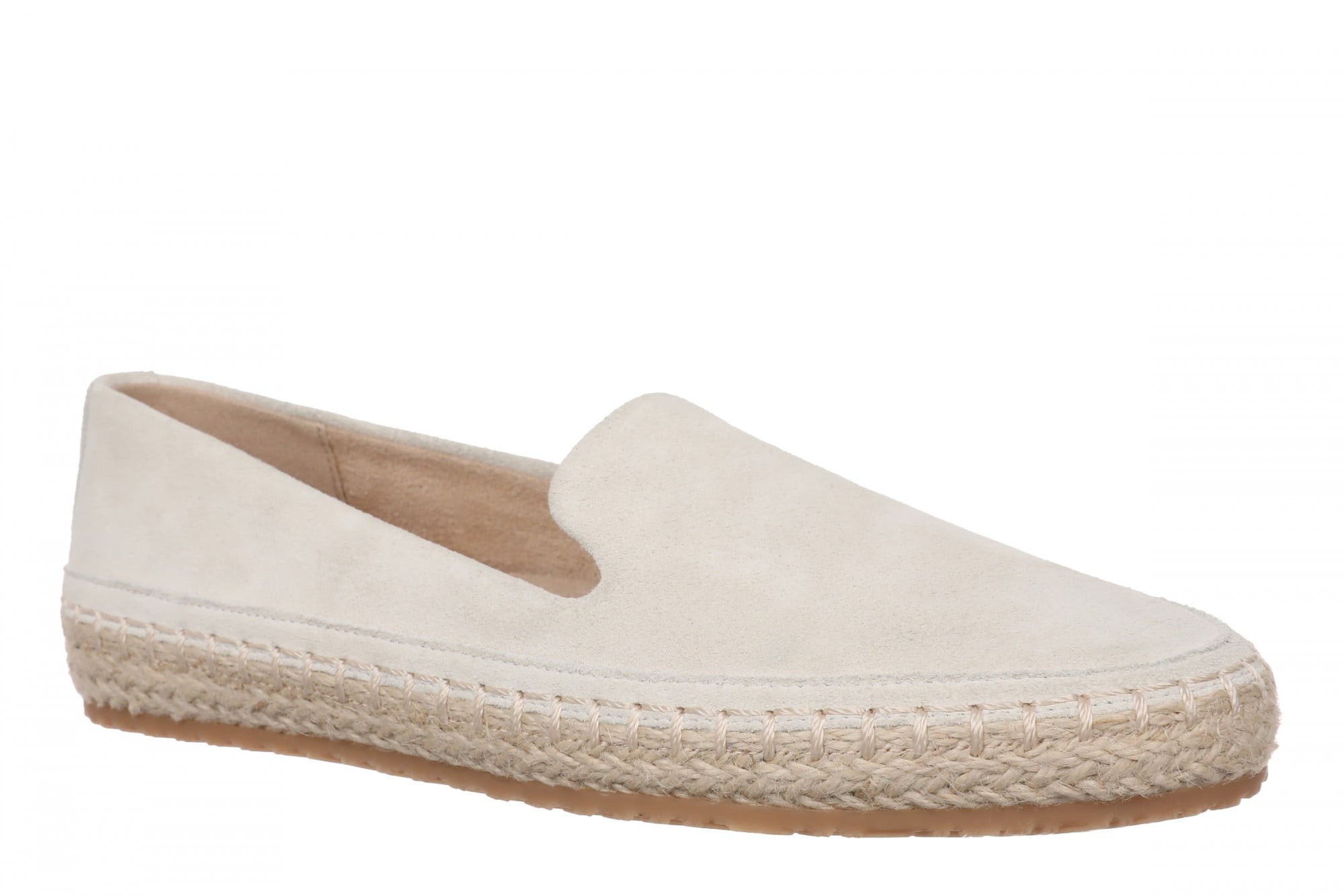 Vionic Cordelia Women's Suede Slip-On Loafer - Cream - Angle main