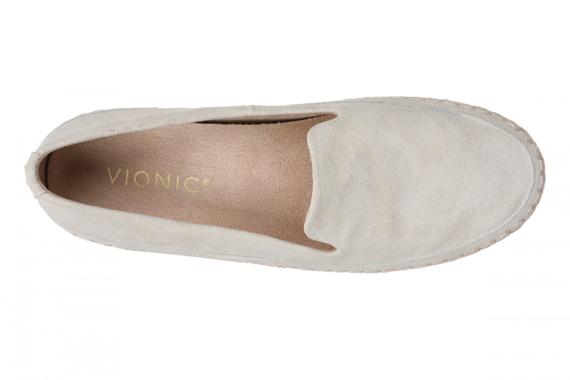 Vionic Cordelia Women's Suede Slip-On Loafer - Cream - Top
