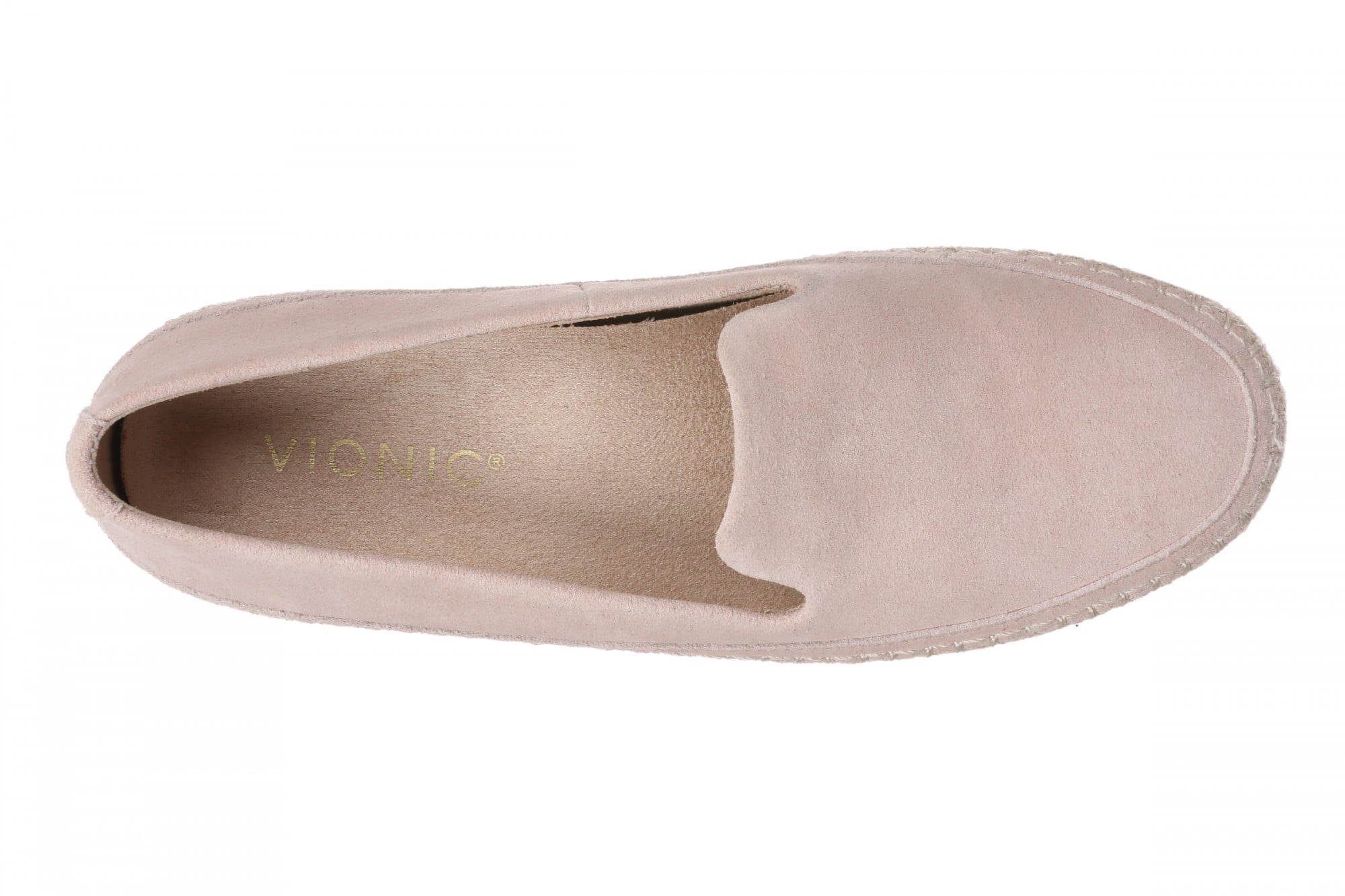 Vionic Cordelia Women's Suede Slip-On Loafer - Misty Rose - Top