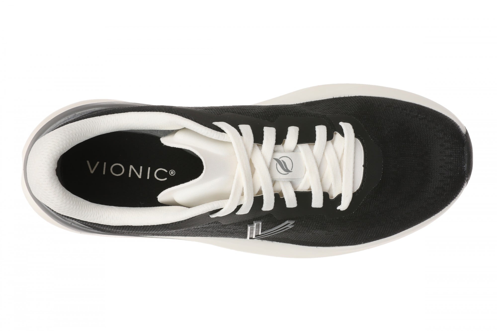 Vionic Hummingbird Women's Mesh Lace-Up Walking Sneaker - Black - Top