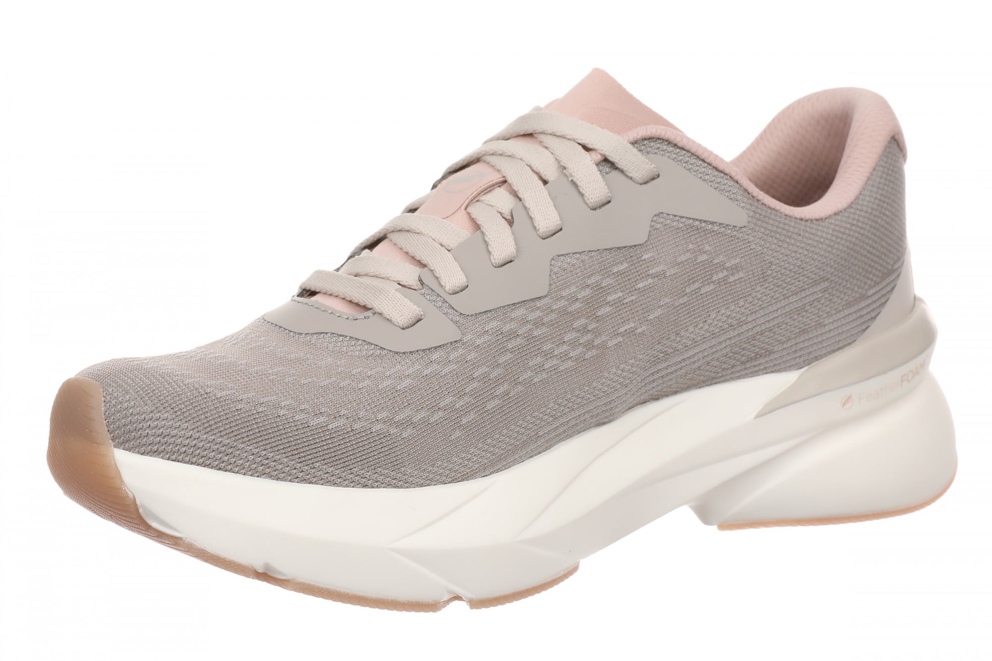 Vionic Hummingbird Women's Mesh Lace-Up Walking Sneaker - Pashmina Grey - Left angle