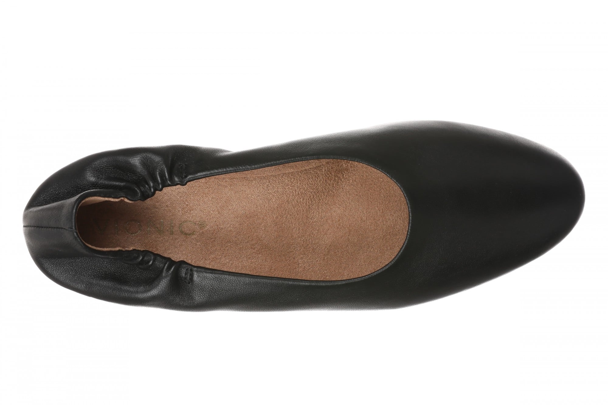 Vionic Romy Women's Cushioned Ballerina Flat - Black - Top