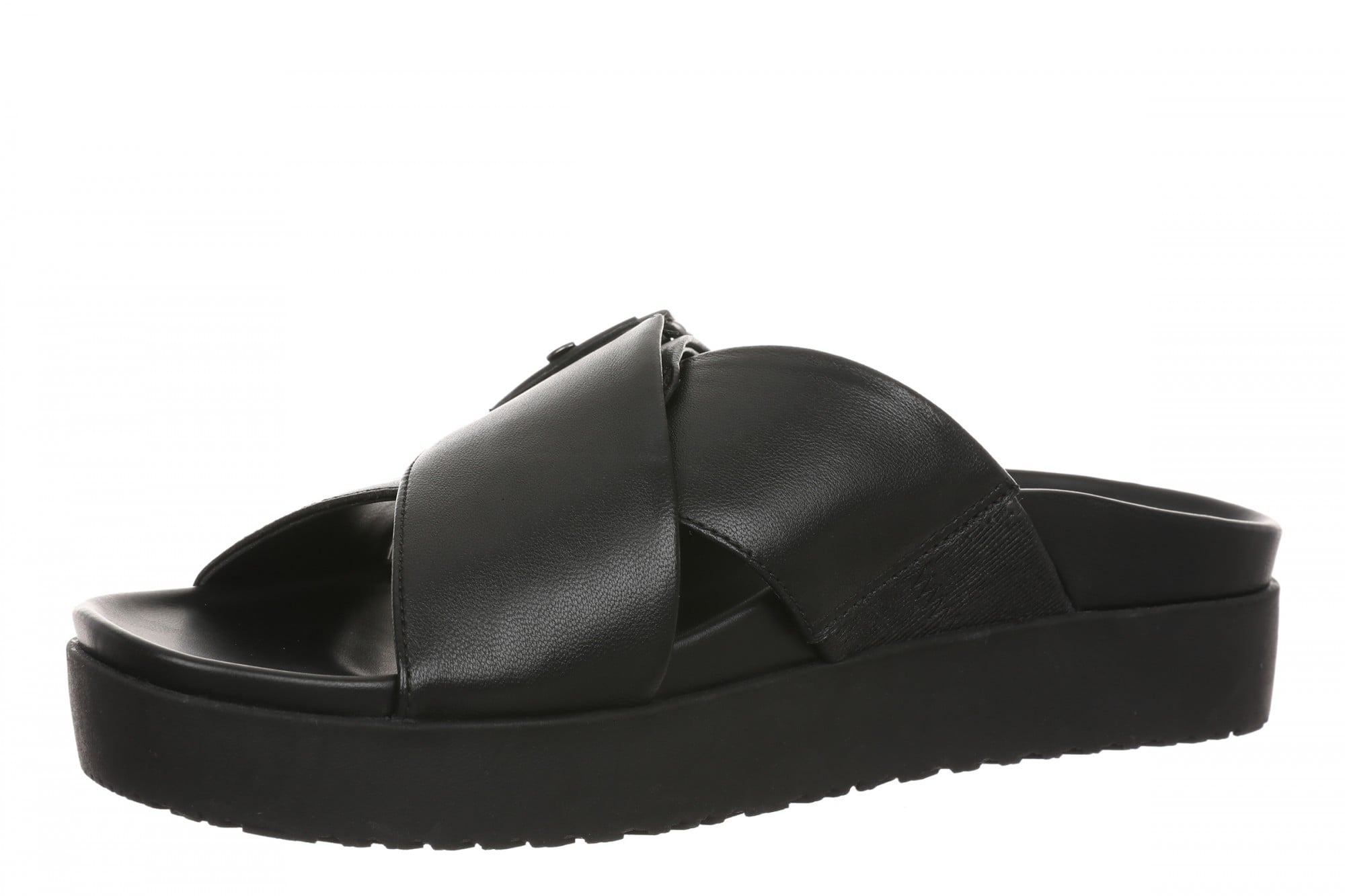Vionic Rowan Women's Cushioned Slide Sandal - Black - Left angle