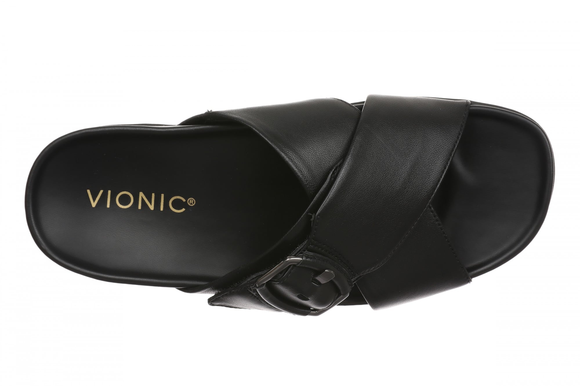 Vionic Rowan Women's Cushioned Slide Sandal - Black - Top