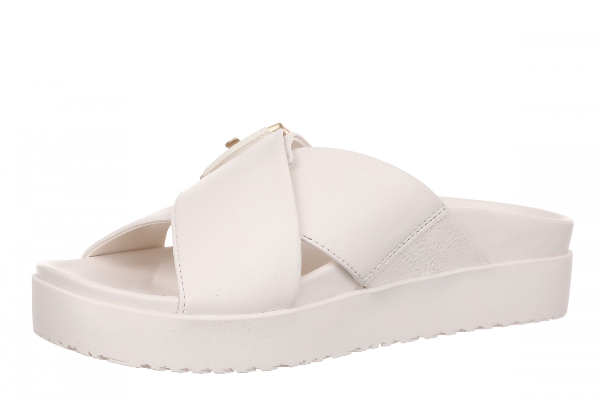 Vionic Rowan Women's Cushioned Slide Sandal - Sea Salt - Left angle