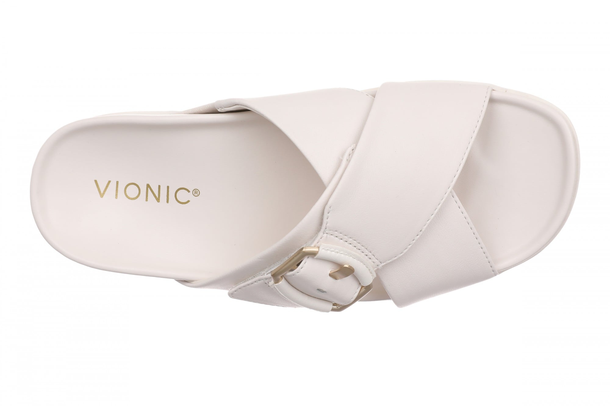 Vionic Rowan Women's Cushioned Slide Sandal - Sea Salt - Top