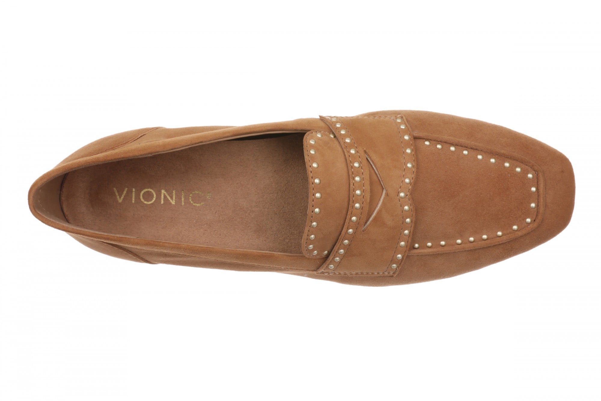Vionic Sadie Stud Women's Cushioned Slip-On Loafer - Cedar - Top