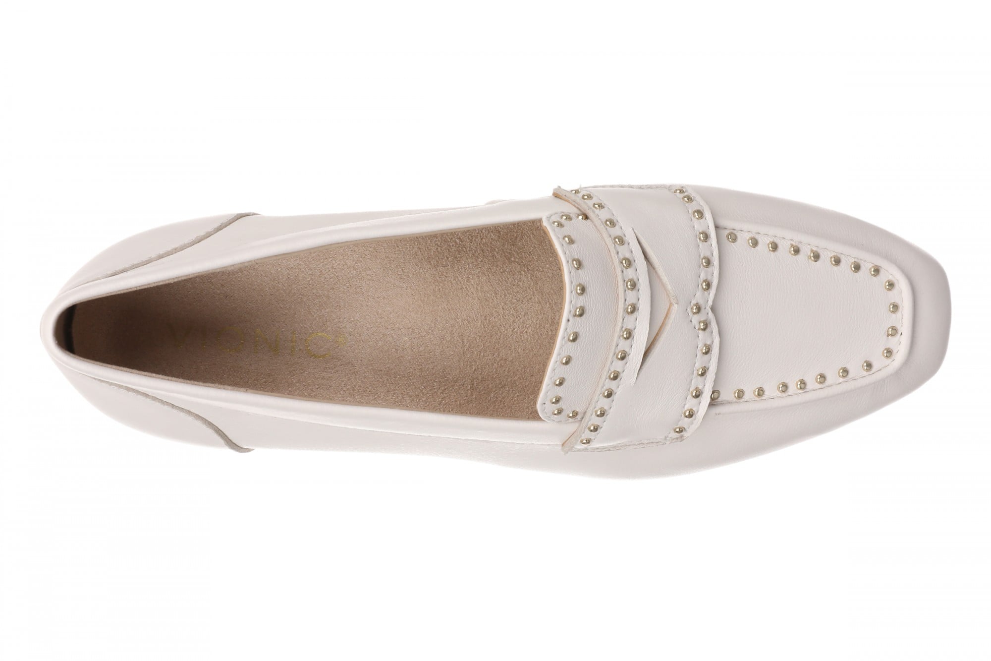 Vionic Sadie Stud Women's Cushioned Slip-On Loafer - Sea Salt - Top