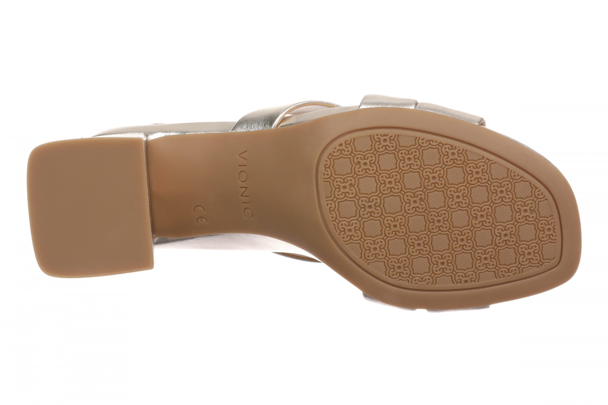 Vionic Ronnie Women's Cushioned T-Strap Sandal - Gold - Bottom