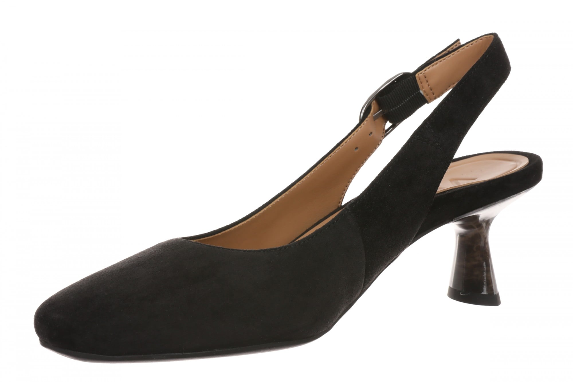 Vionic Rose Women's Cushioned Slingback Flat - Black - Left angle