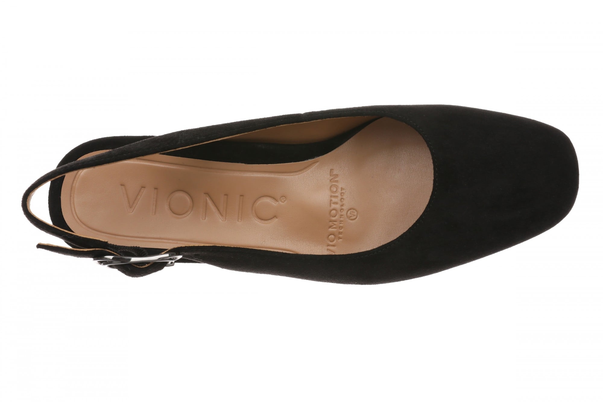 Vionic Rose Women's Cushioned Slingback Flat - Black - Top