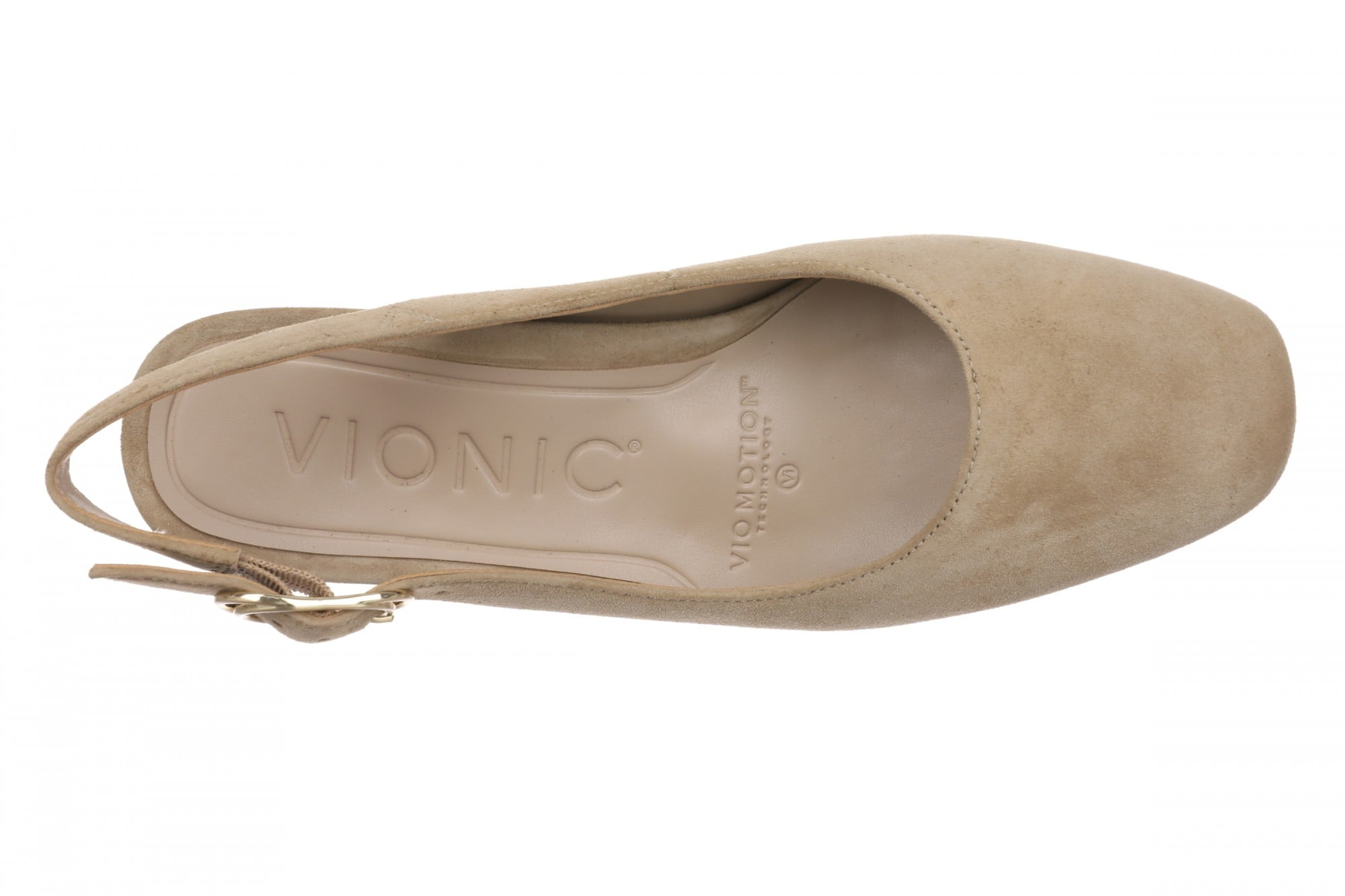Vionic Rose Women's Cushioned Slingback Flat - Caramel - Top