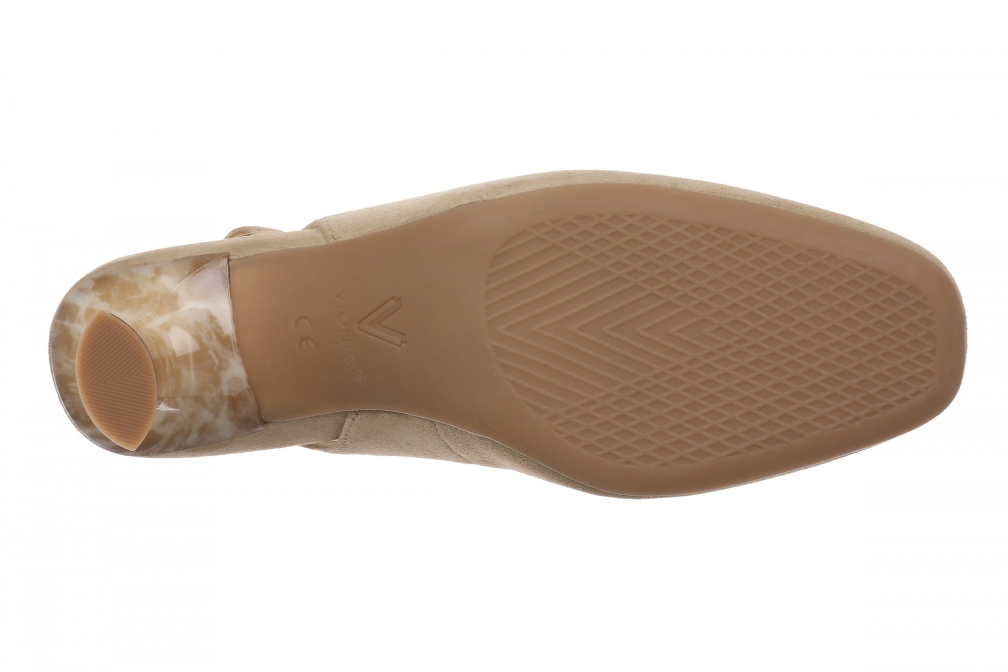 Vionic Rose Women's Cushioned Slingback Flat - Caramel - Bottom