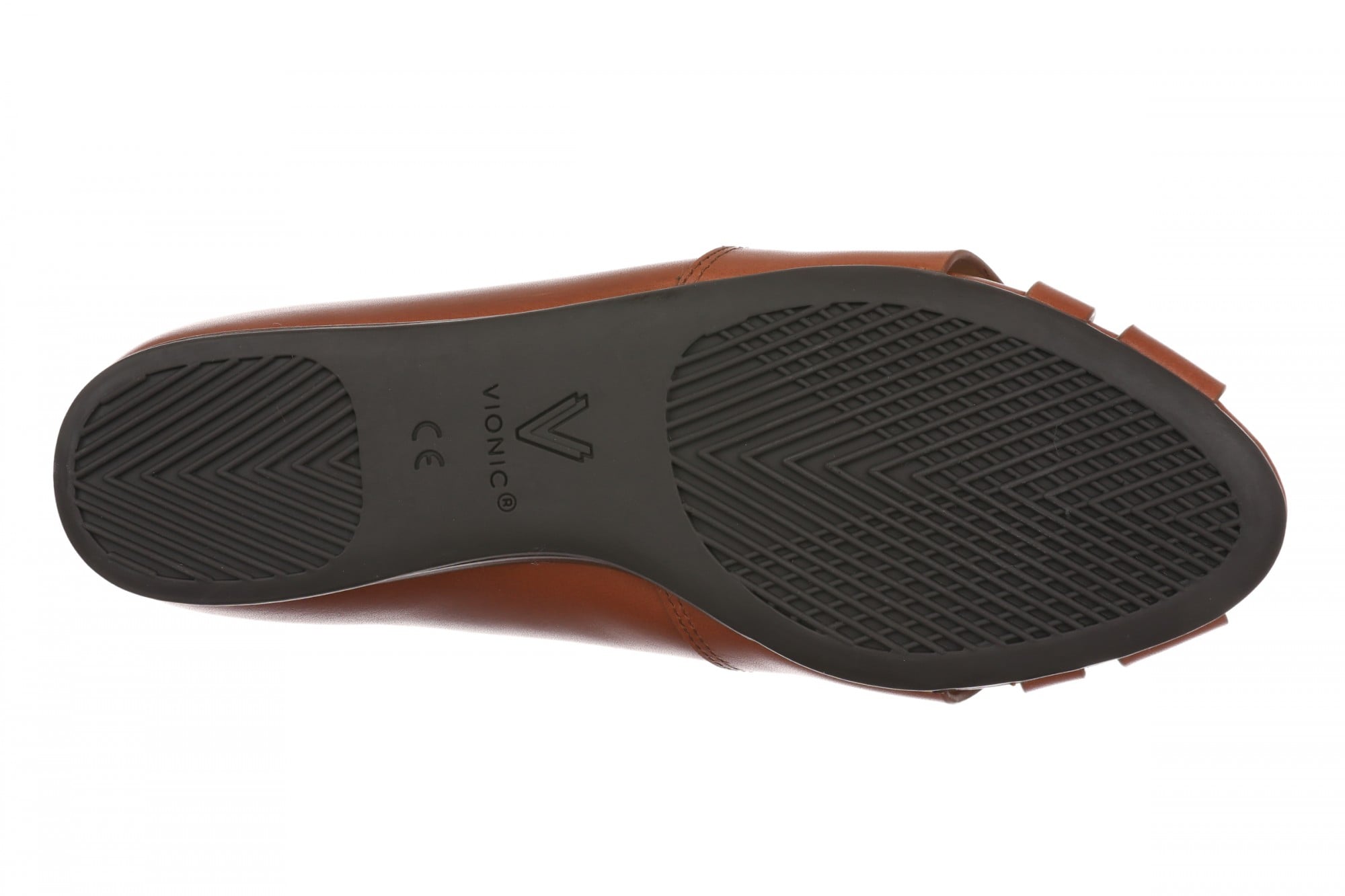 Vionic Shana Women's Woven Ballerina Arch Support Flat - Equestrian Tan - Bottom