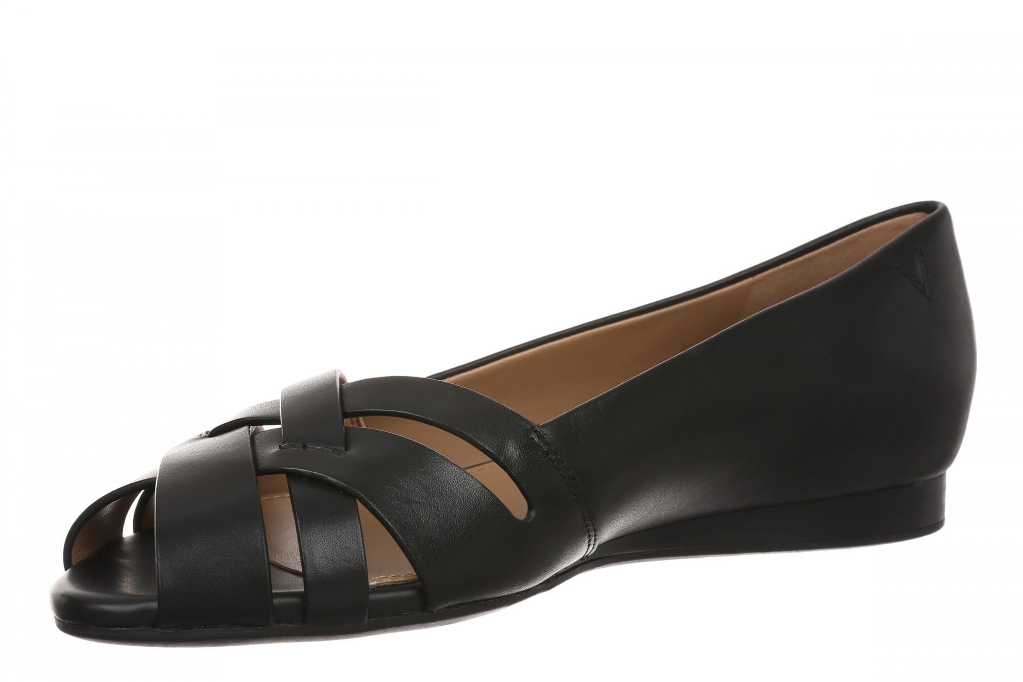 Vionic Shana Women's Woven Ballerina Arch Support Flat - Black - Left angle