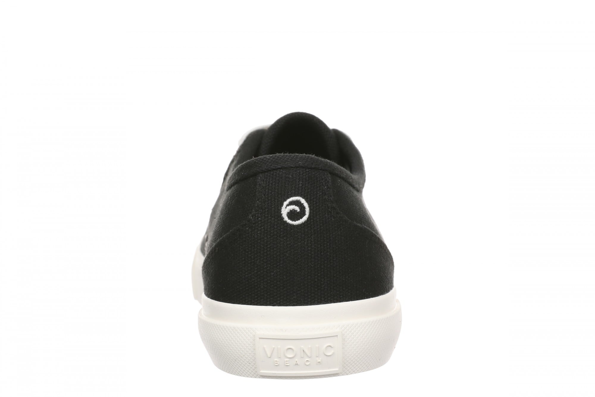 Vionic Sundrift Women's Canvas Lace-Up Comfort Sneaker - Black - Back