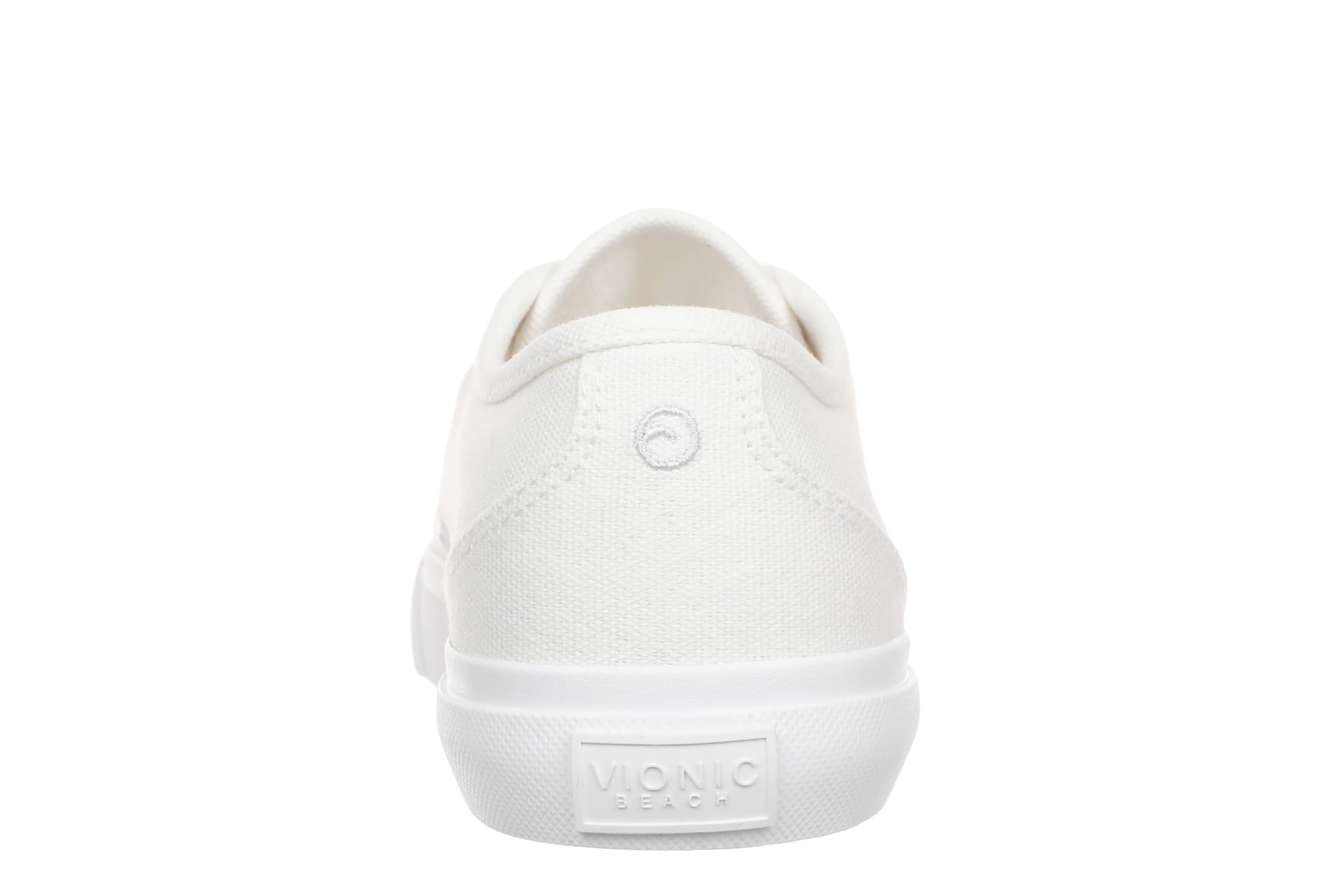 Vionic Sundrift Women's Canvas Lace-Up Comfort Sneaker - White - Back