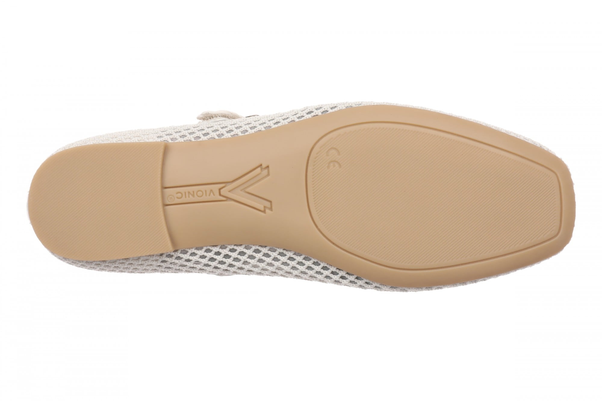 Vionic Alameda Mesh Women's Mary Jane Arch Support Flat - Cream - Bottom