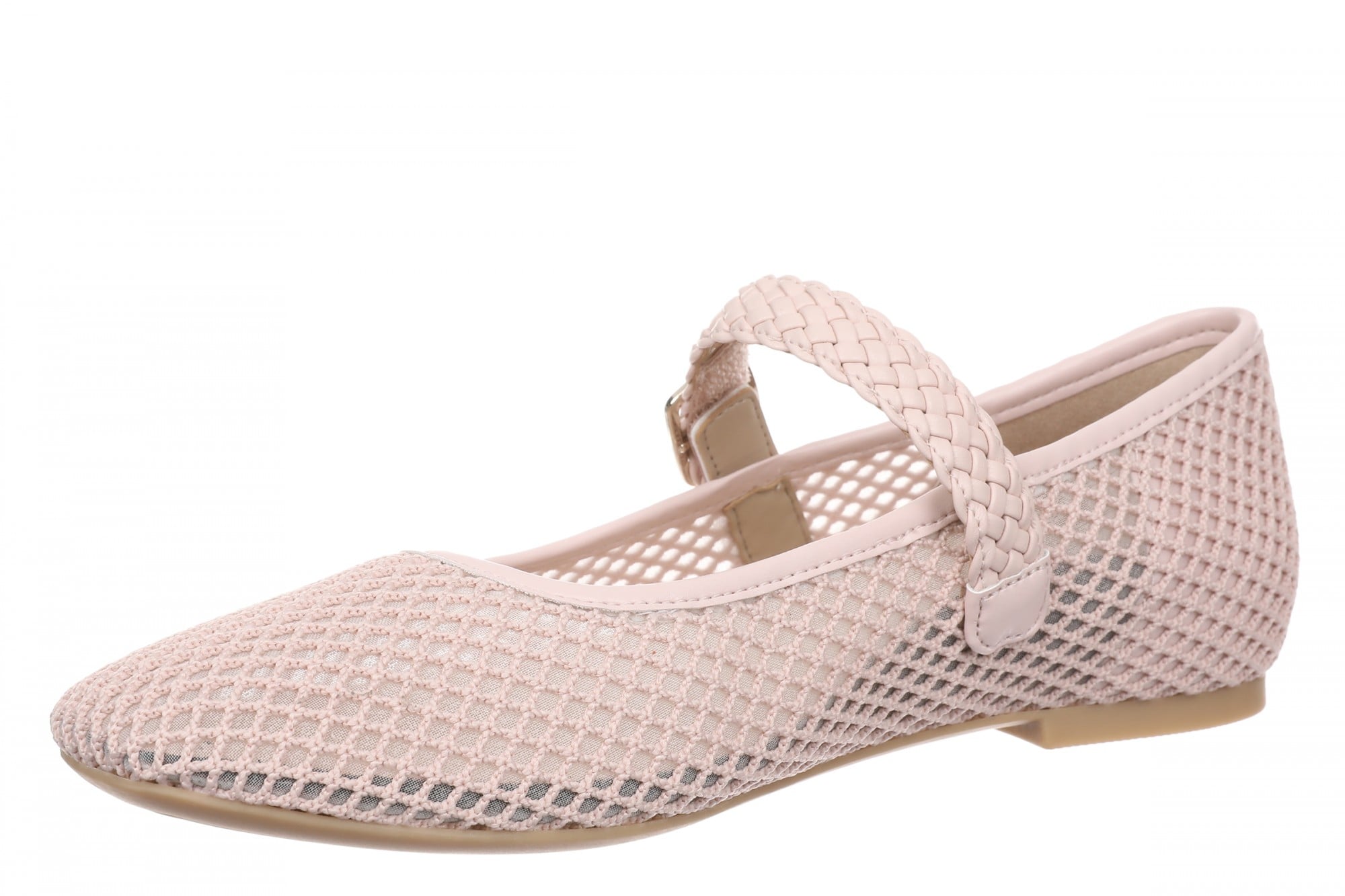 Vionic Alameda Mesh Women's Mary Jane Arch Support Flat - Misty Rose - Left angle