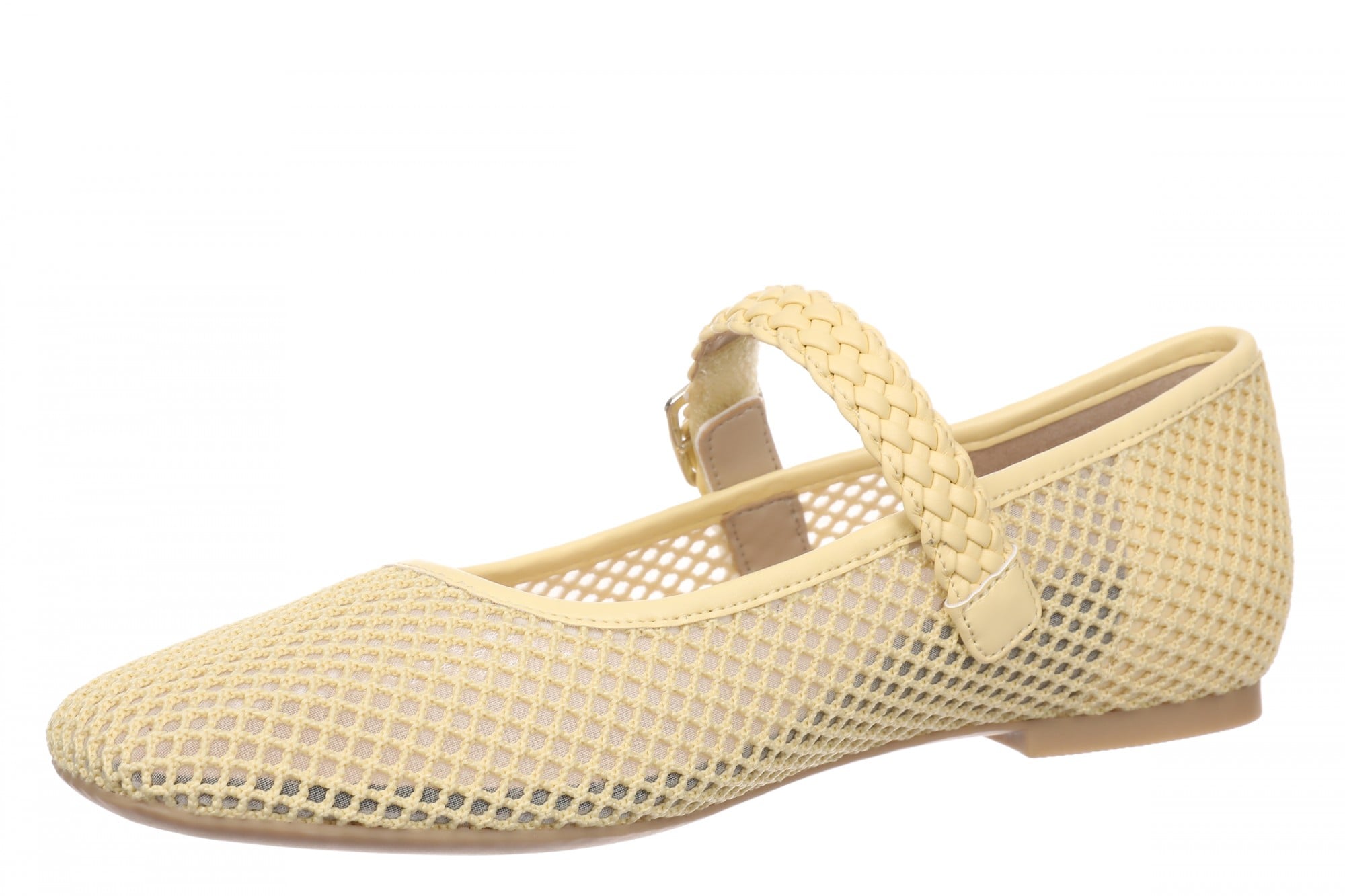 Vionic Alameda Mesh Women's Mary Jane Arch Support Flat - Cornhusk - Left angle