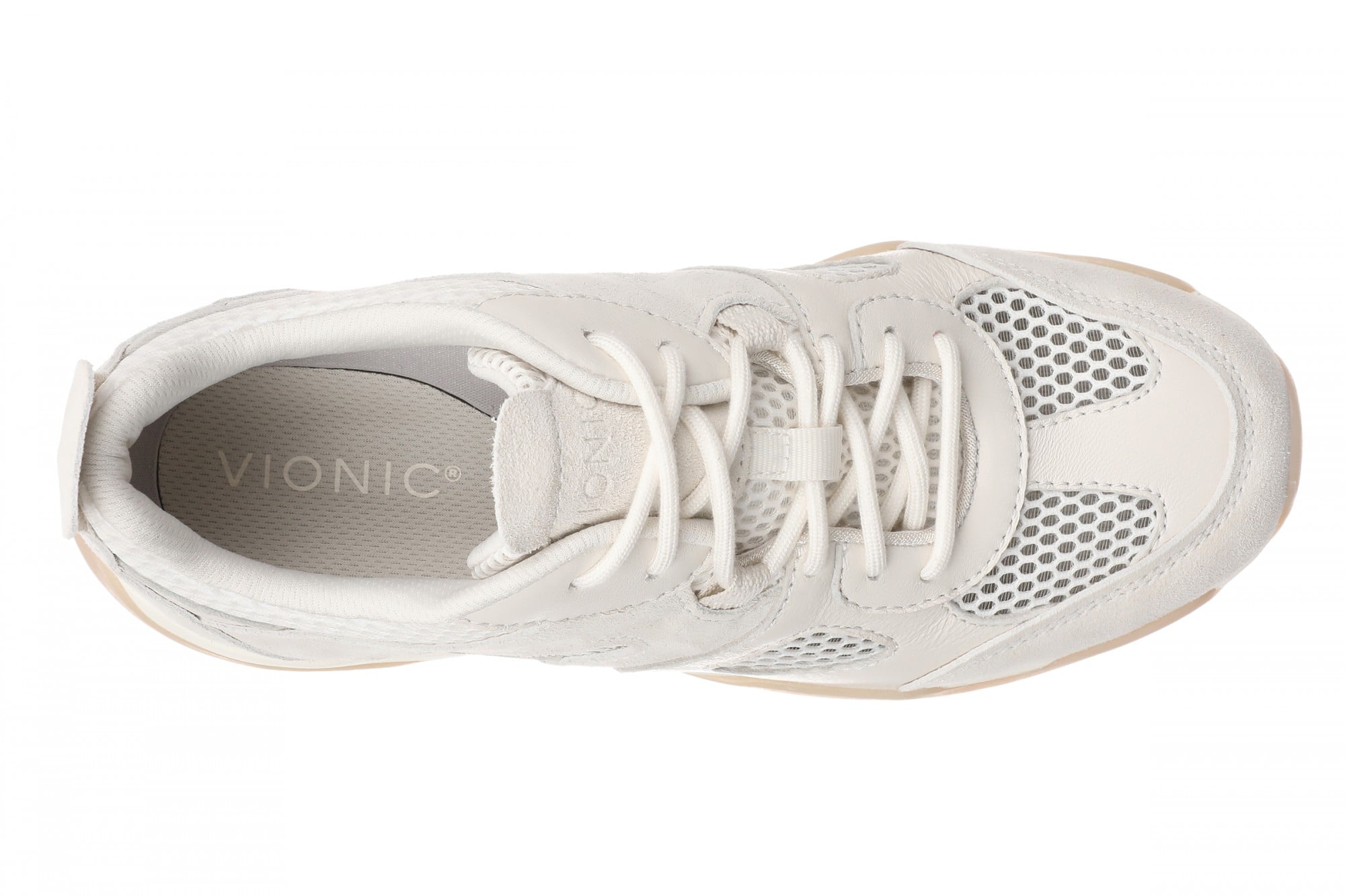 Vionic Walk Slim SP Women's Mesh Walking Sneaker - Ivory Cream - Top