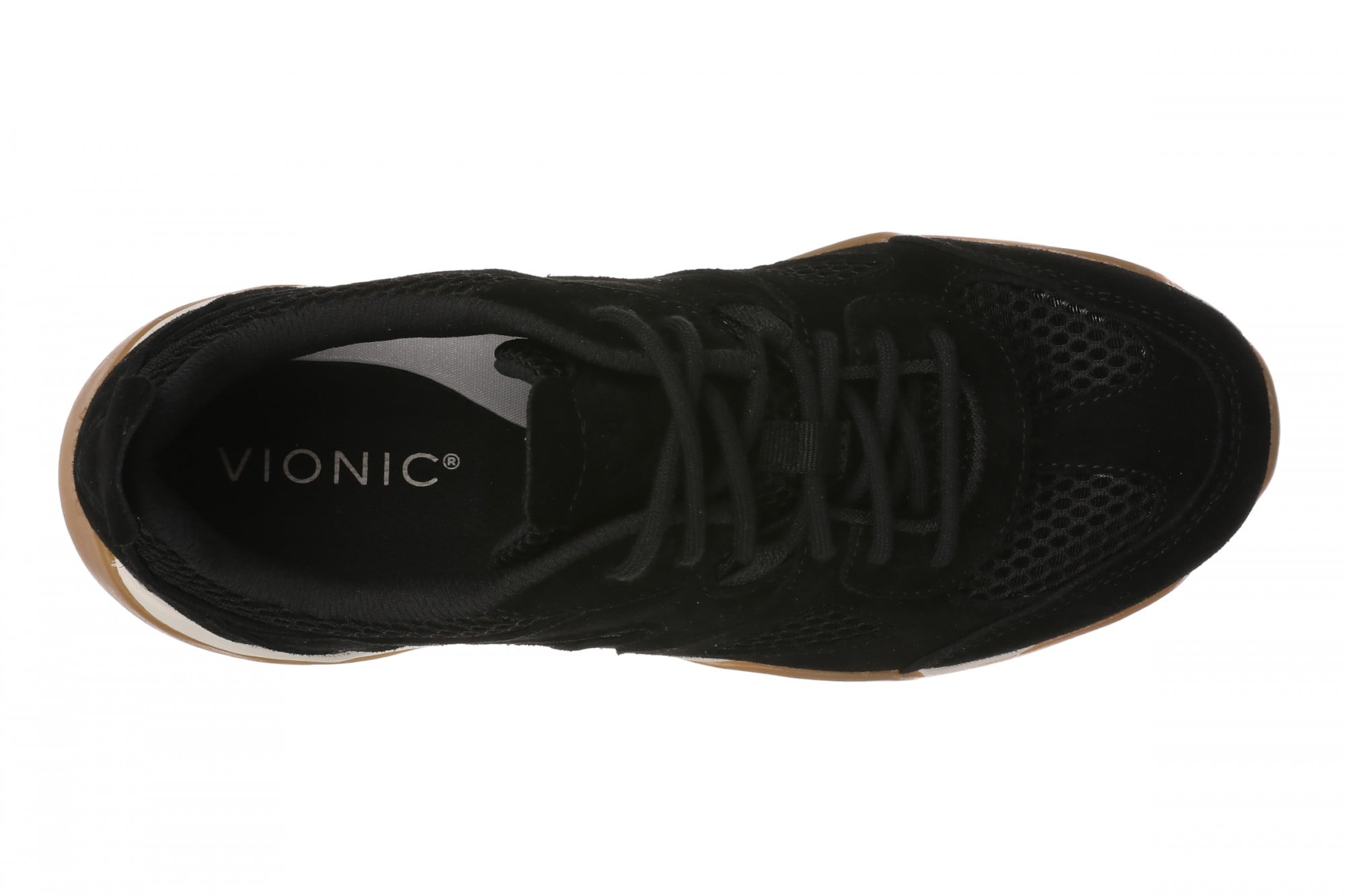 Vionic Walk Slim SP Women's Mesh Walking Sneaker - Black - Top