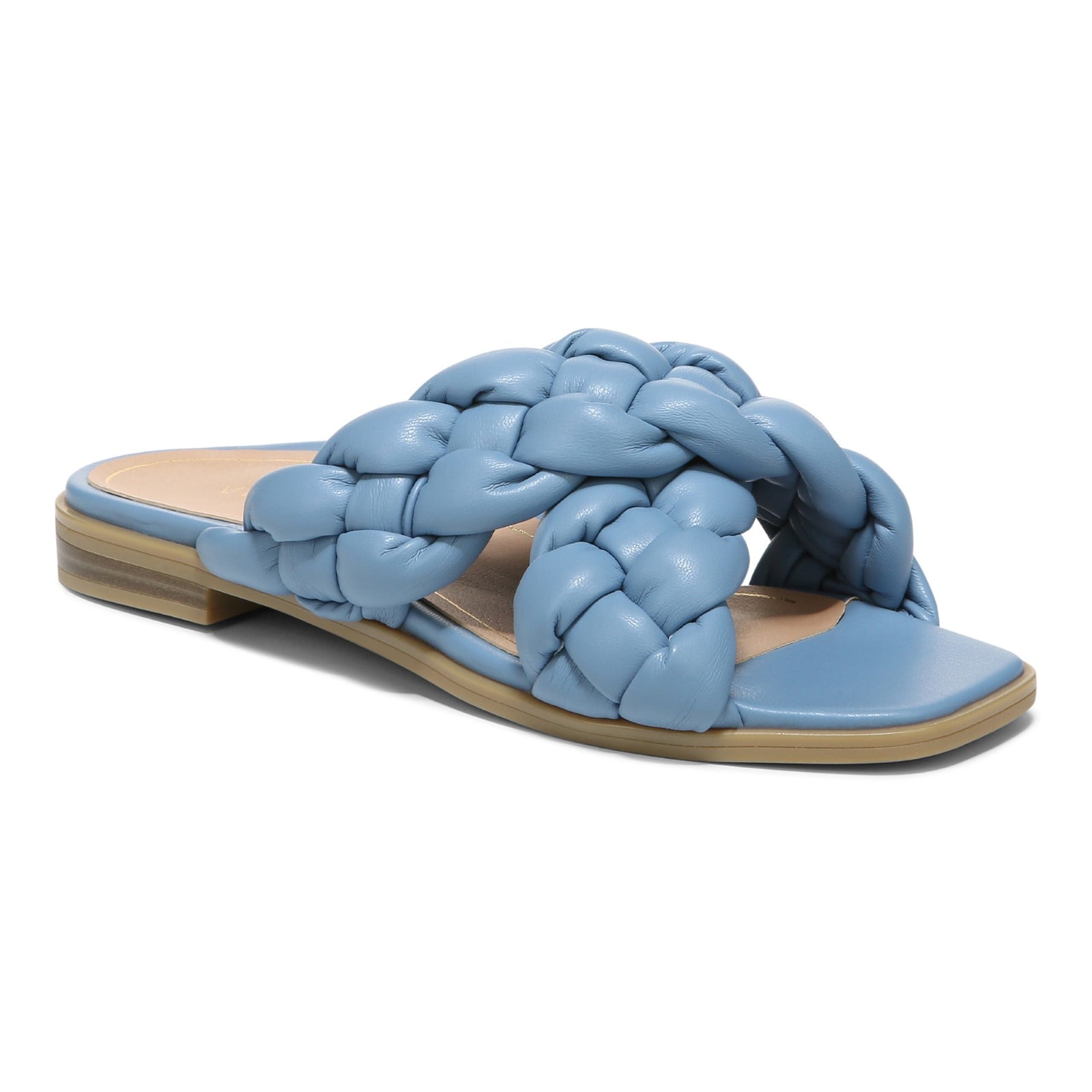 Vionic Kalina Women's Slide Braided Sandals in Blue Shadow