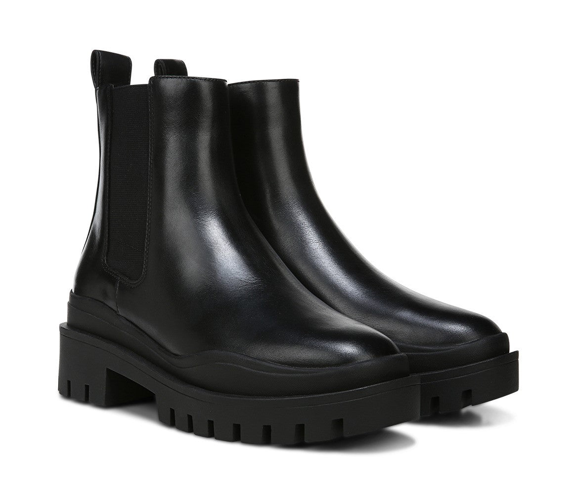 Vionic Karsen Womens Mid Shaft Boots - Black Wp Leather - Pair