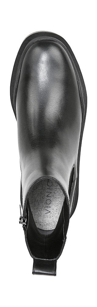 Vionic Karsen Womens Mid Shaft Boots - Black Wp Leather - Top