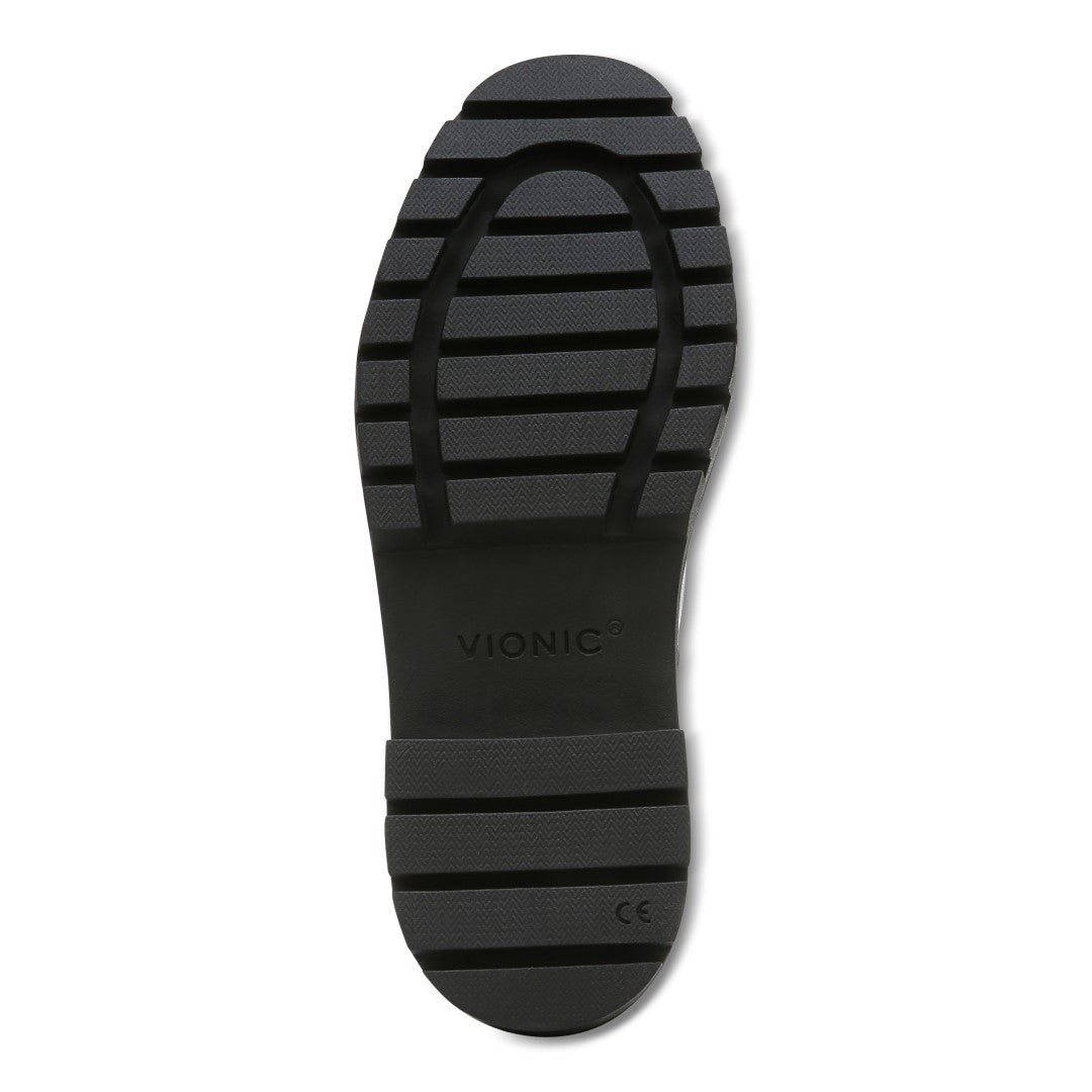 Vionic Karsen Womens Mid Shaft Boots - Black Wp Leather - Bottom